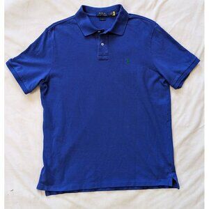 Polo Ralph Lauren Men's Blue Green Pony Short Sleeve Polo Shirt Large